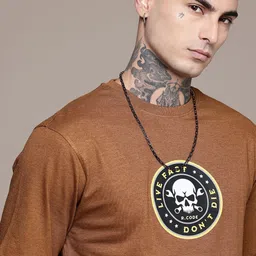 R.Code by The Roadster Life Co. Typography Printed Relaxed Fit T-shirt image 3