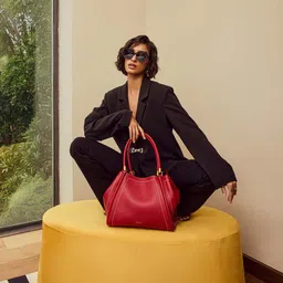 Kazo Oversized Structured Tote Bag With Cut Work image 5