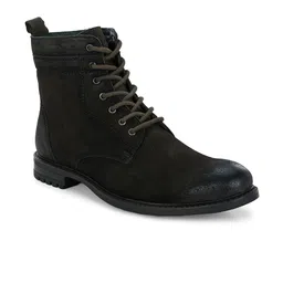 San Frissco Men High Top Lace Ups Biker Boots image 2