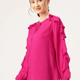 WISSTLER Tie-Up Neck Ruffles Top image 5