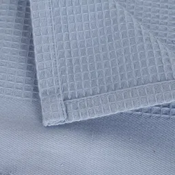 MASPAR Unisex Set Of 2 Blue Solid Cotton 233 GSM Hand Towels image 4