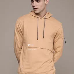 FORCE IX Pure Cotton Brand Logo Printed Hooded Sweatshirt image 3