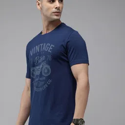 Roadster Printed Pure Cotton T-shirt image 4