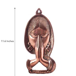 eCraftIndia Bronze-Toned Metal Wall Hanging image 3