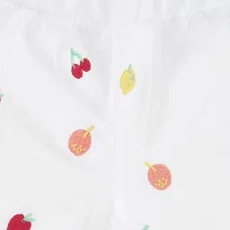 Pantaloons Baby Girls White Self Design Shorts image 2