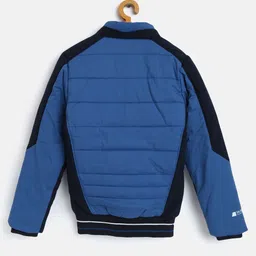 Monte Carlo Boys Blue Colourblocked Bomber Jacket with Detachable Hood image 3