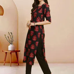 Moda Rapido Pack of 2 Printed Straight Kurta with Trousers image 2