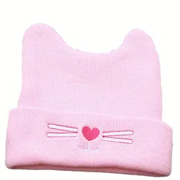 SYGA Kids Set Of 3 Printed Cotton Wool Beanie image 2