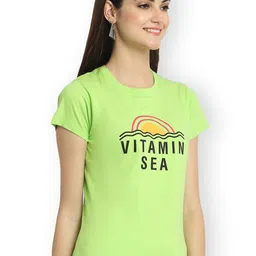 Fabflee Women Multicoloured 3 Printed T-shirt image 3