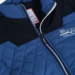 Monte Carlo Boys Blue Colourblocked Bomber Jacket with Detachable Hood image 4