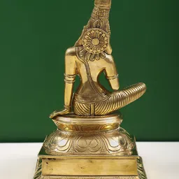 Exotic India 8" Brass Seated Uma | Uma is used for Sati image 2