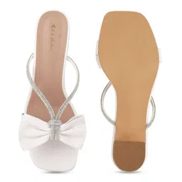 Mast & Harbour Women Embellished Block Sandals with Buckles image 3