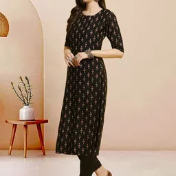 Moda Rapido Pack of 2 Printed Straight Kurta with Trousers image 2