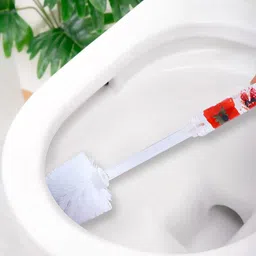 OBSESSIONS Red & Transparent Glass Toilet Brush With Holder image 5