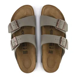 Birkenstock Unisex Taupe Arizona Birko-Flor Regular Width Comfort Sandals image 3