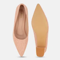 Lavie Women Textured Pointed Toe Party Block Pumps image 4