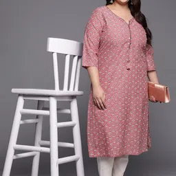 Varanga Women Plus Size Ethnic Motifs Printed Kurta image 2