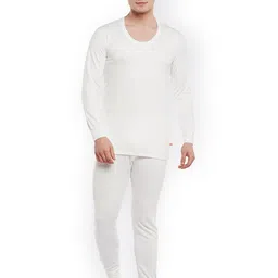 mack jonney VIMAL JONNEY Men White Self-Design Thermal Top image 5