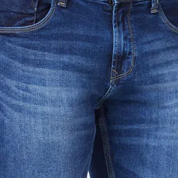 SPYKAR Men Kano Slim Fit Heavy Fade Stretchable Jeans image 5