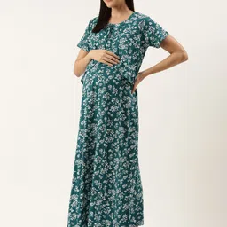 Nejo Floral Printed Maternity Maxi Nightdress image 5