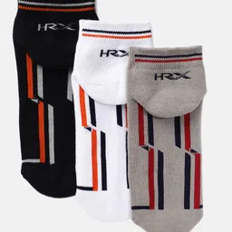 HRX by Hrithik Roshan Men Quarter length Pack of 3 Terry Socks image 4