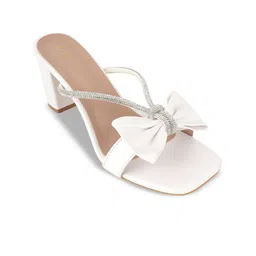 Mast & Harbour Women Embellished Block Sandals with Buckles image 2