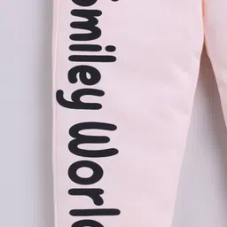 Happy Faces Girls Smiley Printed Pure Cotton Joggers image 2