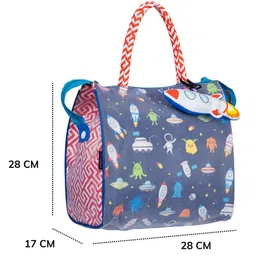 ROSADA Kids Space Printed Lightweight Waterproof Tote Bag image 4