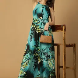 250 DESIGNS Georgette Fit & Flare Maxi Dress image 5