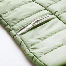 DressBerry Women Sea Green Solid Padded Jacket image 2
