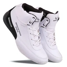 BERSACHE Men Colourblocked High-Top Sneakers image 3