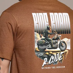 R.Code by The Roadster Life Co. Typography Printed Relaxed Fit T-shirt image 4