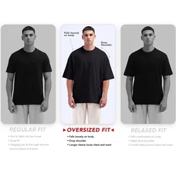 Flying Machine Men Solid Polo Collar Cotton Oversized T-shirt image 5