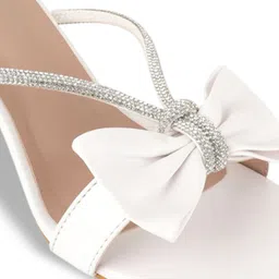 Mast & Harbour Women Embellished Block Sandals with Buckles image 4