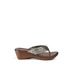 PEPPER Womens Grey Wedges Heels image 2