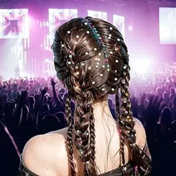 tresta7 TRESTA 4 Sheet Self-Adhesive Face Gems, Rhinestones & Pearl Stickers Kit with Tweezer | Glitter Festival Face Jewels, Hair & Nail Art Gems, Craft & Clothing Decor Stickers for Makeup Accessories image 2