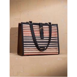 Zouk Rhea Kapoor Office Bag - Qutub Stripes-picture-36