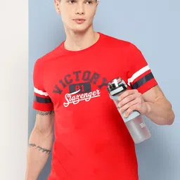 Slazenger Men Pure Cotton Brand Logo Printed T-shirt-picture-47