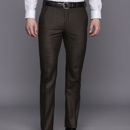 Raymond Men Textured Slim Fit Trousers-picture-16