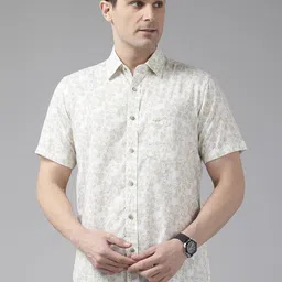 ColorPlus Floral Print Pure Cotton Casual Shirt-image-78