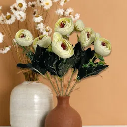 ARTSY Off White 1 Pieces Poppy Artificial Flower image 2