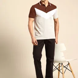 United Colors of Benetton Colorblocked Polo Collar T-shirt image 4