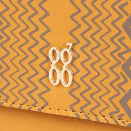 Baggit Women Yellow Geometric Printed Three Fold Wallet image 2