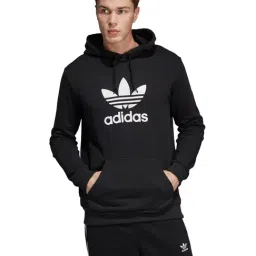 adidas originals Adidas TREFOIL HOODIE Originals Black Cotton Regular Fit Logo Printed Hooded Sweatshirt-picture-40