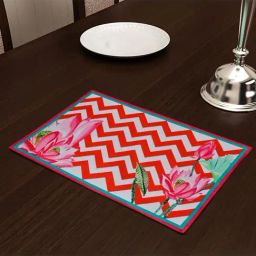 SEJ by Nisha Gupta Red & White Placemats - Set of 6-picture-43