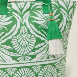 Accessorize London Green Printed Tote image 5