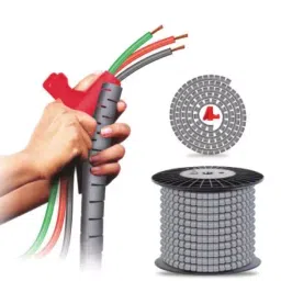Noveau NSFZ40MS0010 SAFE-T 1ST 10 mtr Virgin HDPE Metallic Silver Cable Wire Zipper image 2