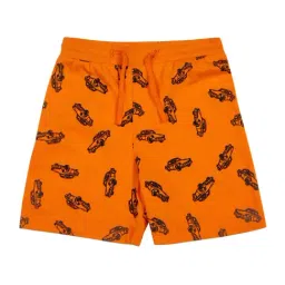 Bodycare Kids Orange Cotton Printed Shorts-image-5