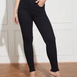 Miss Chase Black Denim Solid Jeans-picture-45