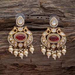 Kushal's Fashion Jewellery Crescent Shaped Chandbalis image 1